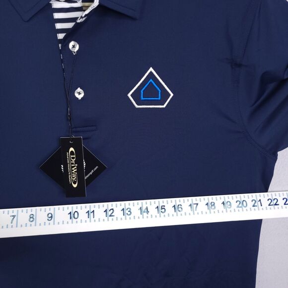 Byron Nelson Dri Way Polo Golf Shirt Mens Navy Sz M Short Sleeve Performance NWT - Picture 4 of 16